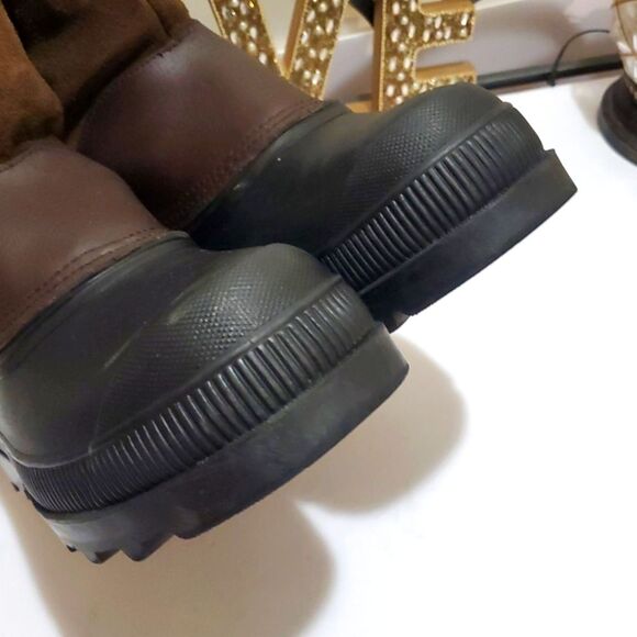 Steel Shank Men Black Brown Leather/Wool Waterproof Work Boots Sz 7 - Picture 6 of 12